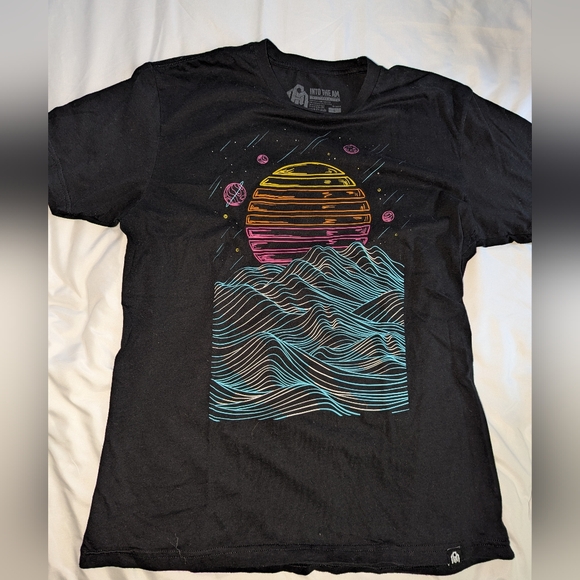 Into The AM Men's Large Black Graphic Print Short Sleeve T-Shirt - Picture 1 of 3